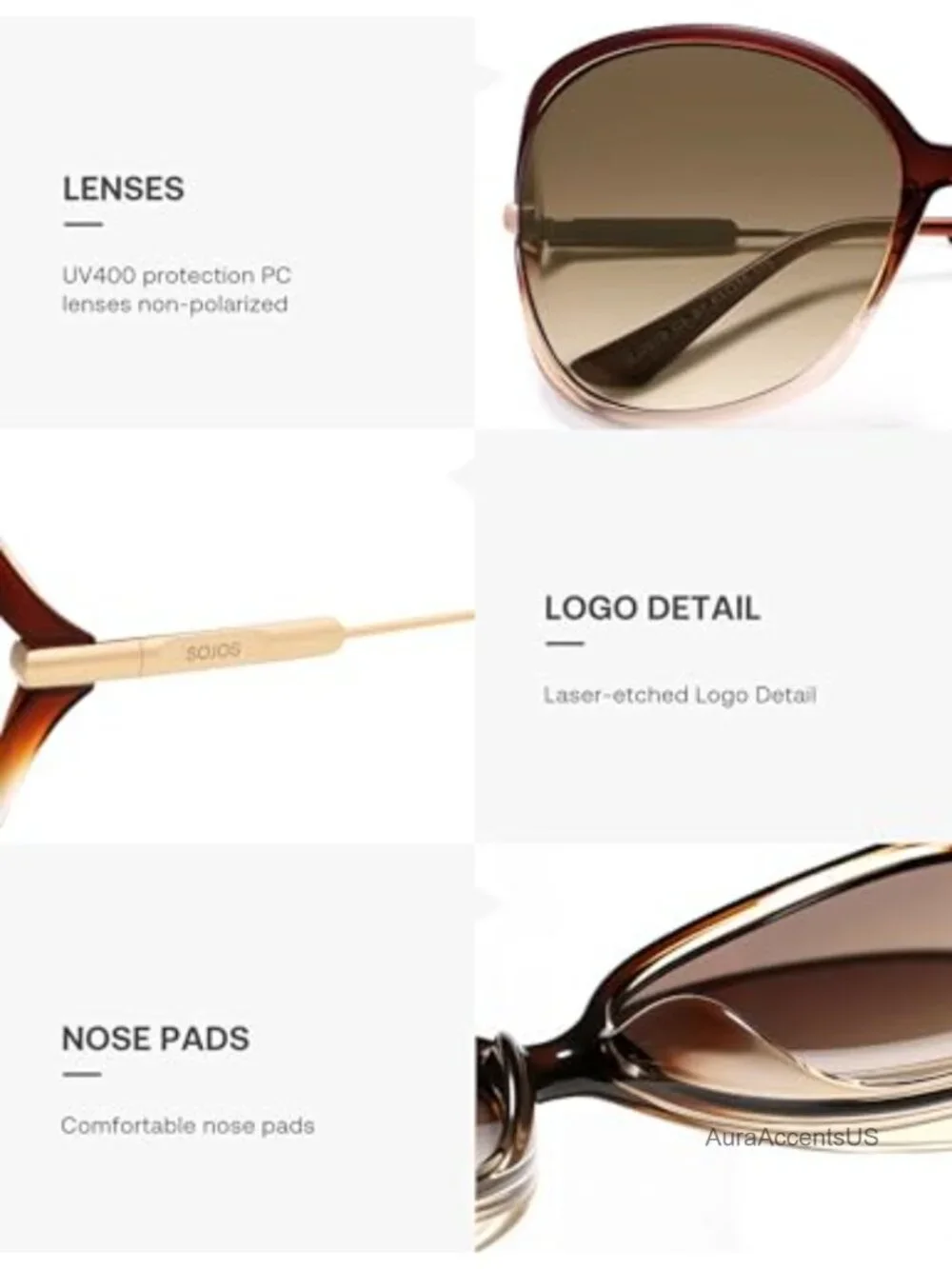 Oversized Butterfly Sunglasses UV400 Full-Frame Photochromic